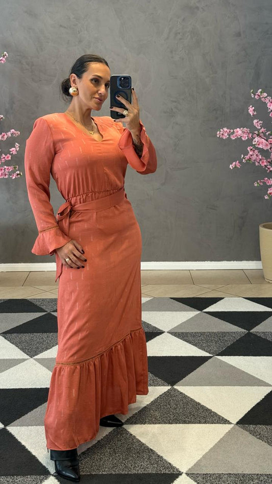 Vestido Crepe Chiffon