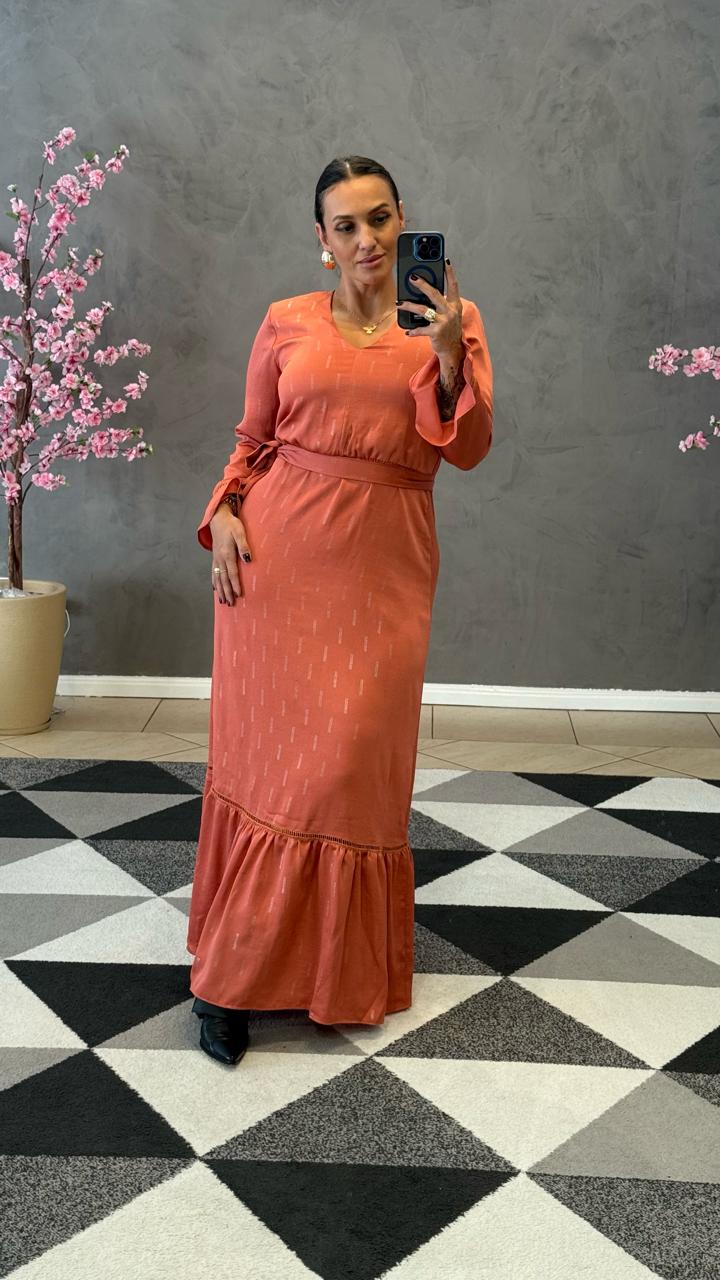 Vestido Crepe Chiffon