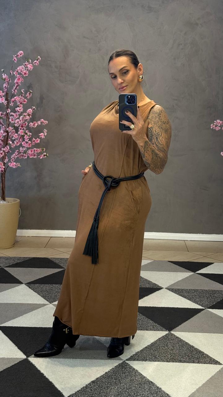 Vestido Midi Suede